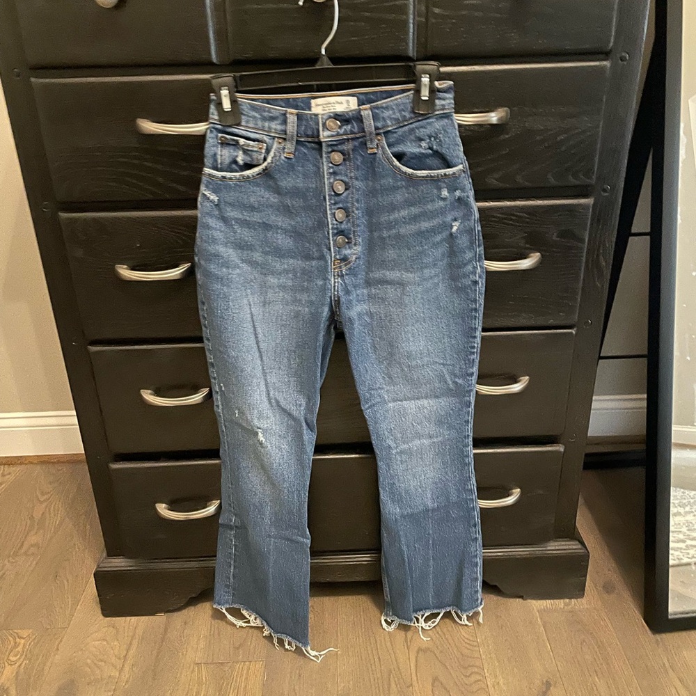 Abercrombie and Fitch crop kick flare jeans